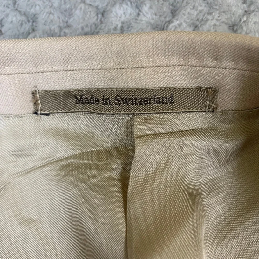 Ermenegildo Zegna Su Misura Trofeo Wool Blazer 60X Beige Tan Switzerland